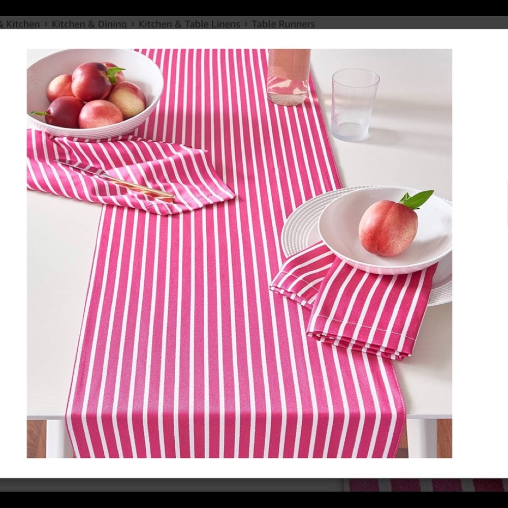 Kate Spade Harbour Drive Table Runner, 15x17, Pink